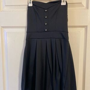 Elegant Gray Strapless Dress